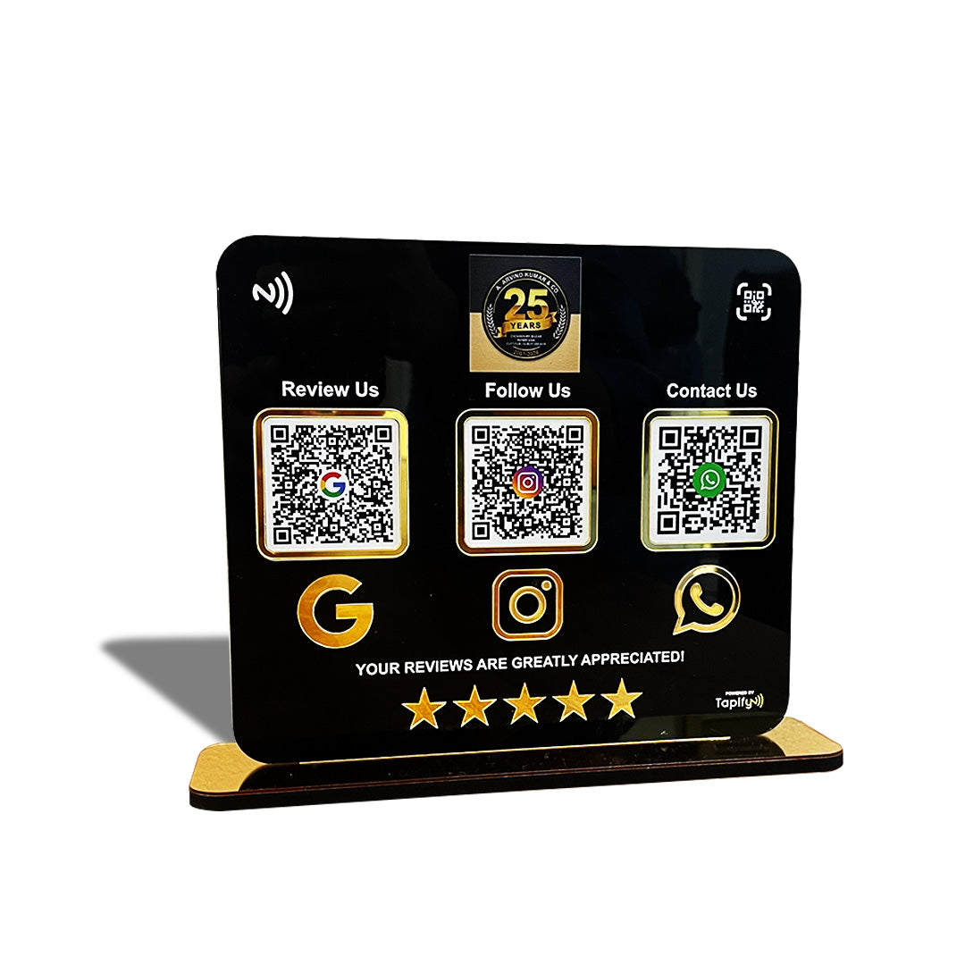 Smart NFC 3-in-1 Table Top Standee - Custom Background Edition