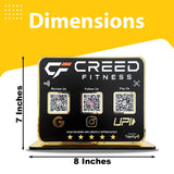 Premium Smart NFC 3-in-1 Table Top Standee | For Gym Fitness - Black Colour