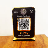 Premium  Big Size Smart NFC 1 QR Table Top Standee | Black Colour