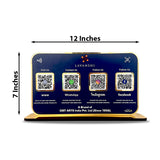 Premium Smart NFC 4-in-1 Table Top Standee - Blue Colour
