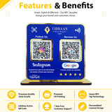 Premium Smart NFC 2-in-1 Table Top Standee - Blue Colour