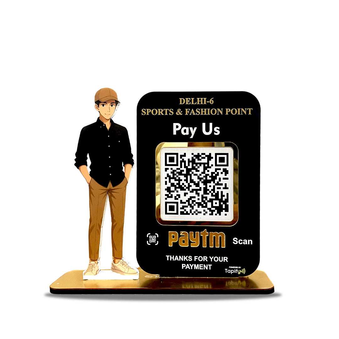 Boy Cutout Smart NFC 1QR Standee - Fashion