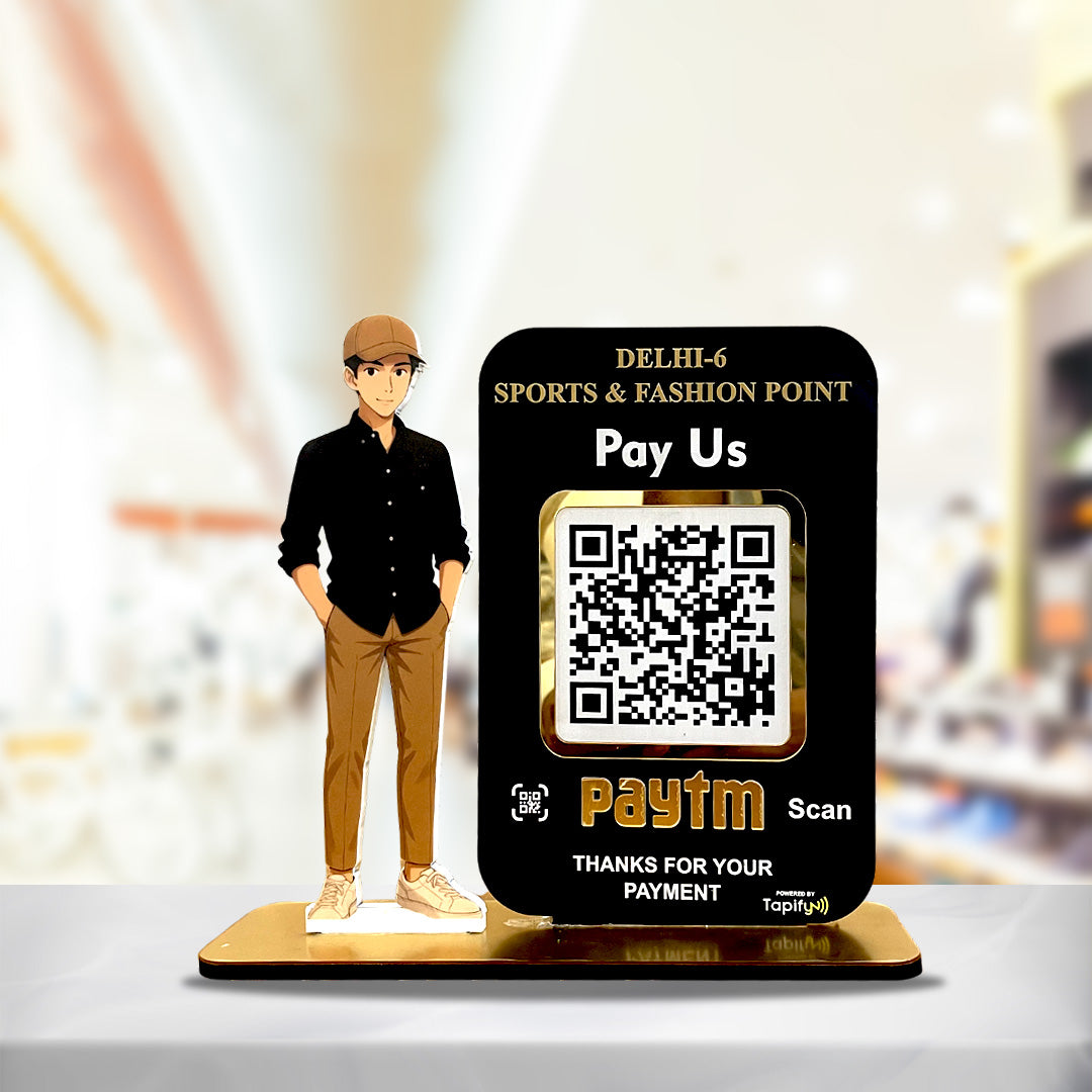 Boy Cutout Smart NFC 1QR Standee - Fashion