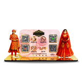 Bride & Groom Cutout Shape - Smart NFC 4 QR Table Top Standee