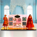Bride & Groom Cutout Shape - Smart NFC 4 QR Table Top Standee