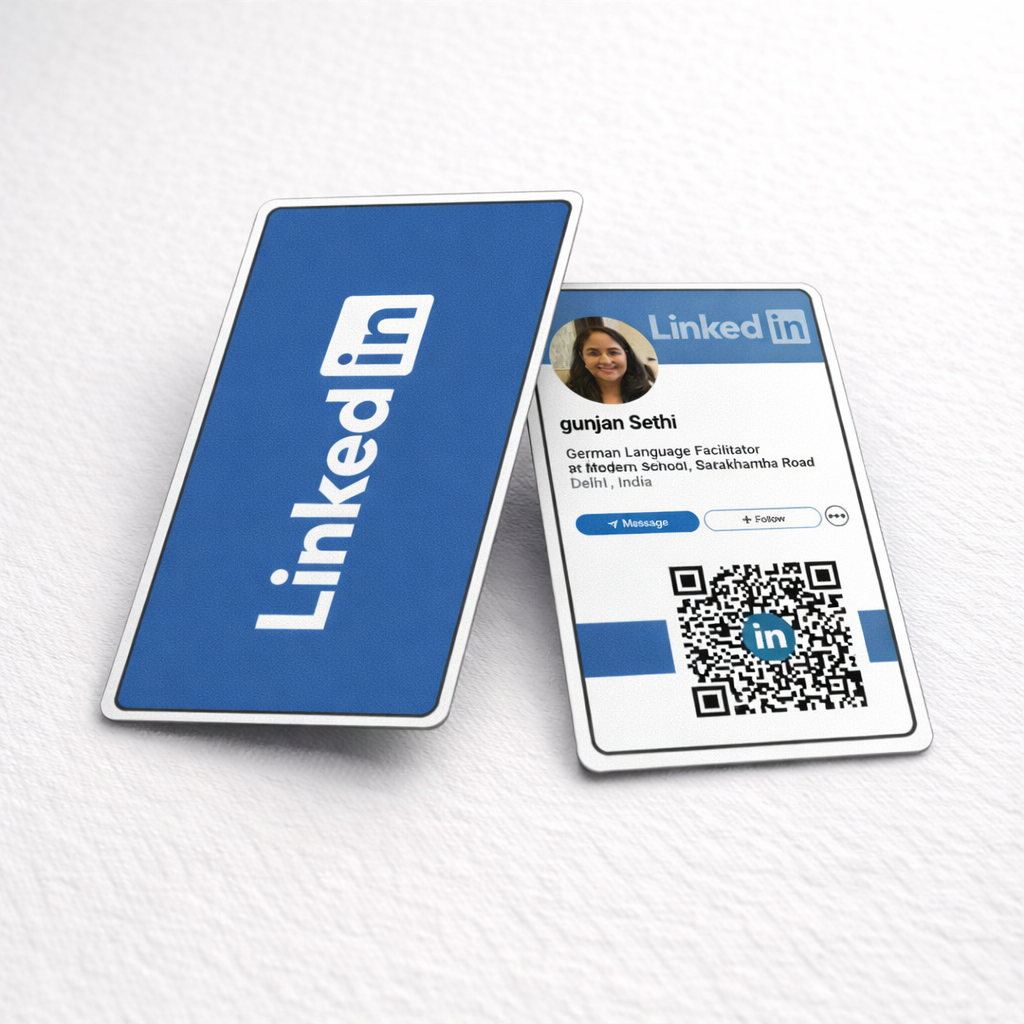 Smart NFC Linkedin Card | Portrait Style