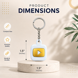 Smart NFC YouTube Keyring - without QR Code(Fixed Design, Your Link Added ) - Acrylic Logo