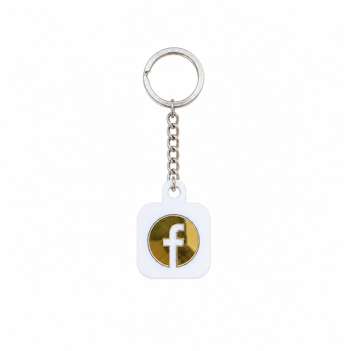 Smart NFC Facebook Keyring - without QR Code(Fixed Design, Your Link Added ) - Acrylic Logo