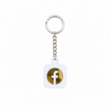 Smart NFC Facebook Keyring - without QR Code(Fixed Design, Your Link Added ) - Acrylic Logo