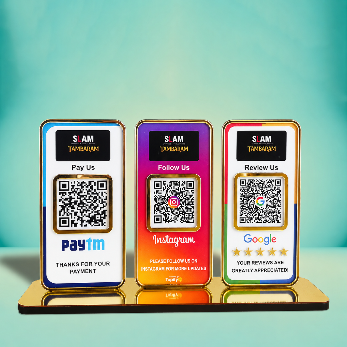 New Premium |Social Media Theme Edition | 3 in 1 Smart NFC Standee  For - PTM, IG, GR