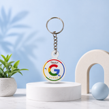 Smart NFC Google Review Keyring - without QR Code - White Colour (Fixed Design, Your Link Added )