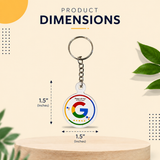 Smart NFC Google Review Keyring - without QR Code - White Colour (Fixed Design, Your Link Added )