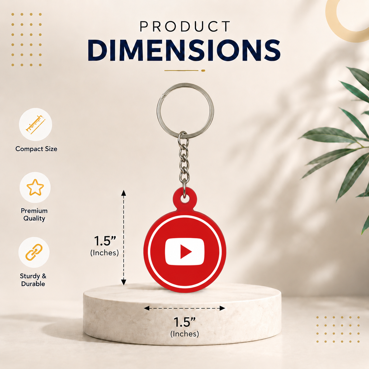 Smart NFC YouTube Keyring - without QR Code(Fixed Design, Your Link Added )