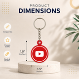 Smart NFC YouTube Keyring - without QR Code(Fixed Design, Your Link Added )