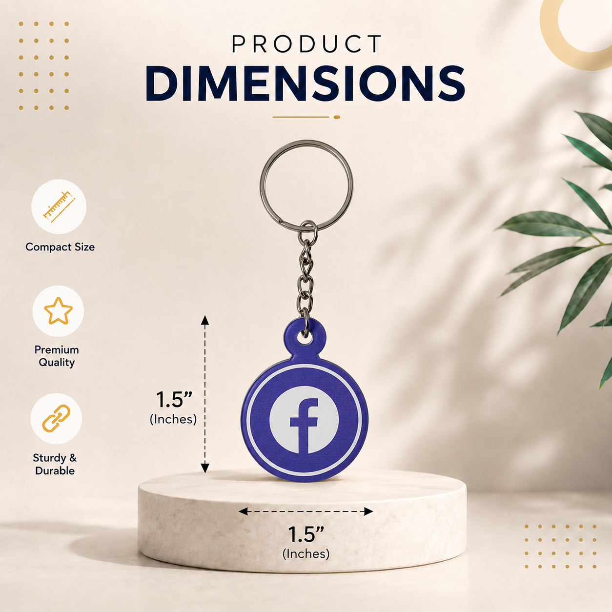 Smart NFC Facebook Keyring - without QR Code(Fixed Design, Your Link Added )