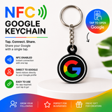 Smart NFC Google Review Keyring - without QR Code(Fixed Design, Your Link Added )