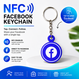 Smart NFC Facebook Keyring - without QR Code(Fixed Design, Your Link Added )
