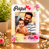 Personalized Dad Photo Frame – Custom Acrylic Gift for Father & Son/Daughter
