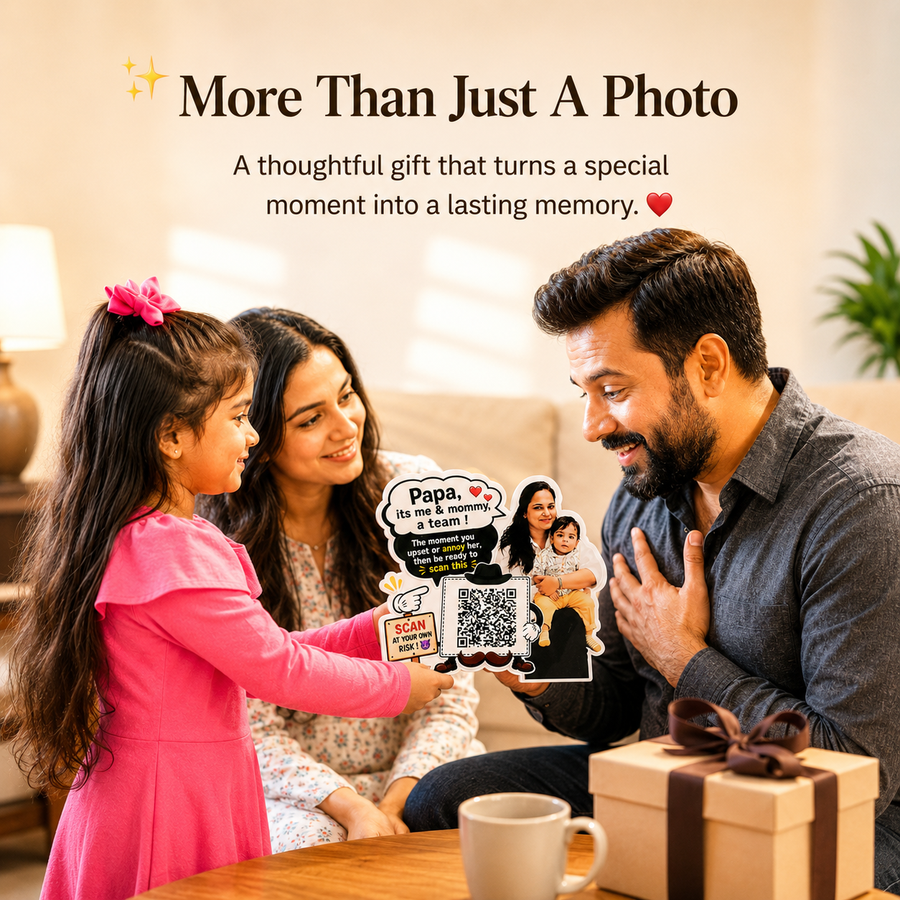 Personalized Photo Fridge Magnet – Custom MDF Gift for Father & Son/Daughter card 3