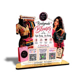 Smart NFC 3-in-1 Standee – Boutique Fashion Edition – For Women's Clothing Stores