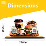Coffee & Burger Shaped - Smart NFC 2-in-1 Tabletop Standee