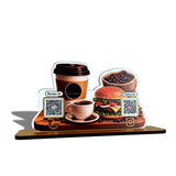 Coffee & Burger Shaped - Smart NFC 2-in-1 Tabletop Standee
