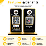 New Premium |Social Media Theme Edition | 2 in 1 Smart NFC Standee  For - Google and Instagram - Black Theme