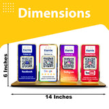 New Premium |Social Media Theme Edition | 4 in 1 Smart NFC Standee  For - Facebook, Google, Instagram, Youtube