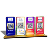 New Premium |Social Media Theme Edition | 4 in 1 Smart NFC Standee  For - Facebook, Google, Instagram, Youtube