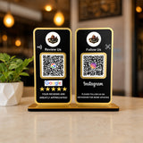 New Premium |Social Media Theme Edition | 2 in 1 Smart NFC Standee  For - Google and Instagram - Black Theme