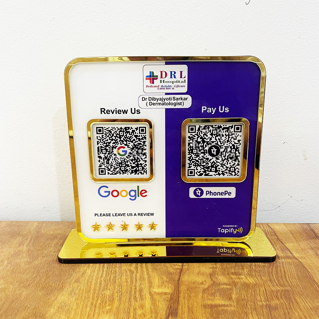 Smart NFC 2-in-1 Premium Standee – GPay & PhonePe Theme