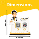 Doctor Cutout Shape - 2 QR Table Top Standee