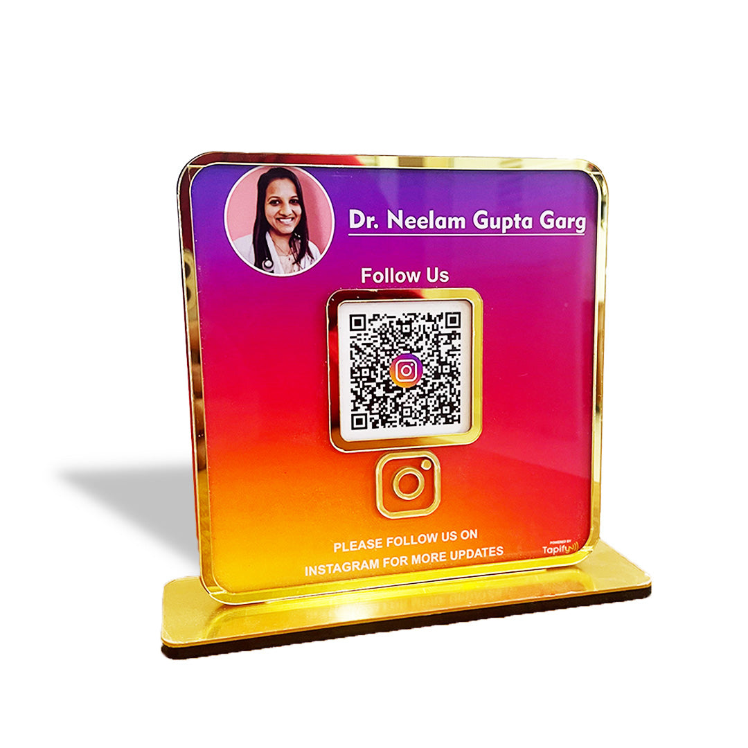 Premium Instagram  -1 QR Table Top Standee