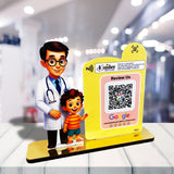 Doctor & Kid Cutout Shape - Smart NFC 1QR Standee Google Theme