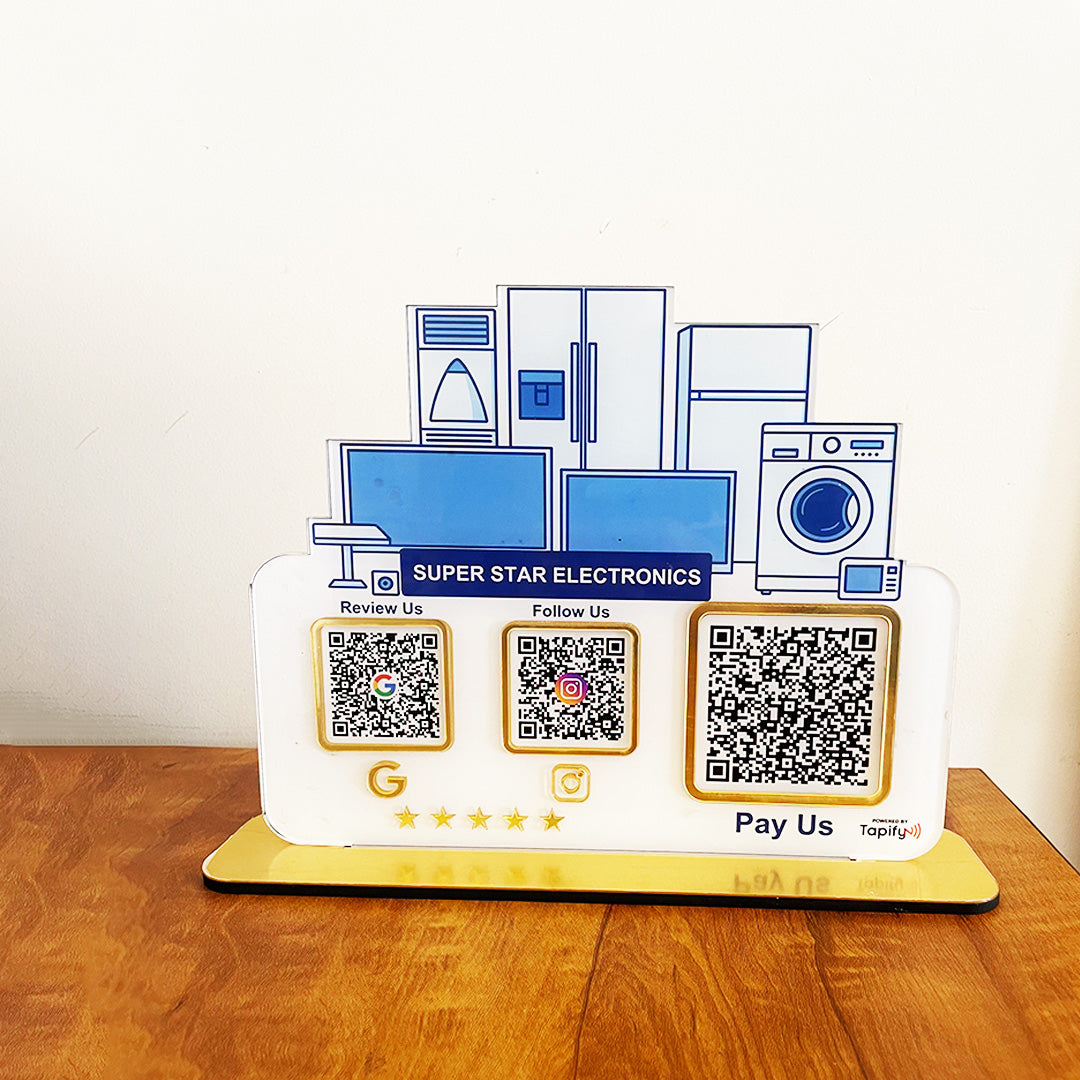 Electronic product Cutout Shape - Smart NFC 3-in-1 Table Top Standee