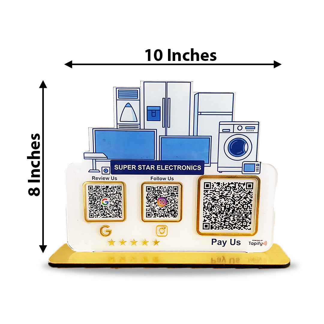 Electronic product Cutout Shape - Smart NFC 3-in-1 Table Top Standee