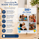 Personalized Father's Day Family Photo Frame - Custom Acrylic Gift for Father & Son/Daughter - III