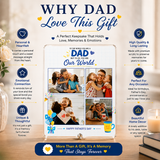 Personalized Father's Day Family Photo Frame - Custom Acrylic Gift for Father & Son/Daughter - III