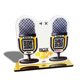 FM Mic Shaped Smart NFC 2-in-1 Table Top Standee