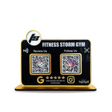 Gym Logo Cutout Shaped Premium Smart NFC 2-in-1 Tabletop Standee For Gyms - II