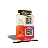 Premium Protein Supplement Shaped Smart NFC 2-in-1 Tabletop Standee - Theme Edition | For Gym & Supplement Stores