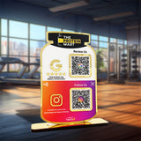 Premium Protein Supplement Shaped Smart NFC 2-in-1 Tabletop Standee - Theme Edition | For Gym & Supplement Stores