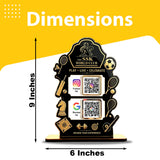 Multi Sports Shaped 2-in-1 Smart NFC Standee – Black Theme