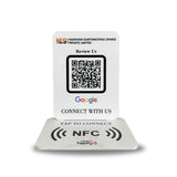 Ultimate Smart NFC Google Review Tabletop Standee – White Edition