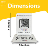 Ultimate Smart NFC Google Review Tabletop Standee – White Edition