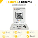 Ultimate Smart NFC Google Review Tabletop Standee – White Edition