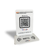 Ultimate Smart NFC Google Review Tabletop Standee – White Edition