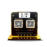 Premium Smart NFC 2-in-1 Table Top Standee - Black Colour - Google Maps, Google Review