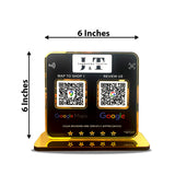 Premium Smart NFC 2-in-1 Table Top Standee - Black Colour - Google Maps, Google Review