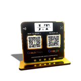 Premium Smart NFC 2-in-1 Table Top Standee - Black Colour - Google Maps, Google Review